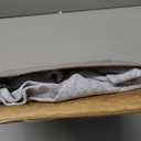 OVZME Grey Valance for Windows, Light Filtering Faux Linen Textured Small Short Valance Kitchen Curtain, Dual Rod Pocket Top Short Window Curtain for Bathroom Basement Farmhouse, 1 Piece, 60Wx12L