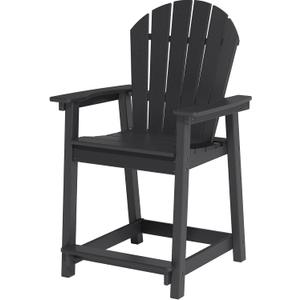 OTSUN Outdoor Tall Adirondack Chair, HDPE Weather Resistant Outdoor Chair for Garden, Backyard, Poolside, Capacity 400LBS (2 PCS, Black)