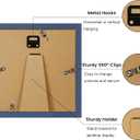 8x8 Picture Frame Set of 9, Photo Gallery Wall Frame Set, Display Pictures 4x4 with Mat or 8 x 8 Without Mat, Square Frame Picture Frames Collage Wall Decor, Blue