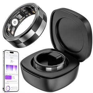 Men's Women's Fitness Tracker with Charging Case - 5ATM Waterproof Smart Ring with Activity Sleep Health and Step Monitoring, No Subscription Fee for Android & iOS