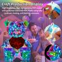 Prismatic Iridescent Bear LED Night Light for Kids, Colorful Glow 3D Light DIY Crafts for Teens, Christmas Gifts for Girls Room Decor