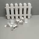 Luxshiny 4Pcs Garden Landscape Fence Border - White Decorative Garden Ornamental Edging Border, for Indoor, Garden Decor