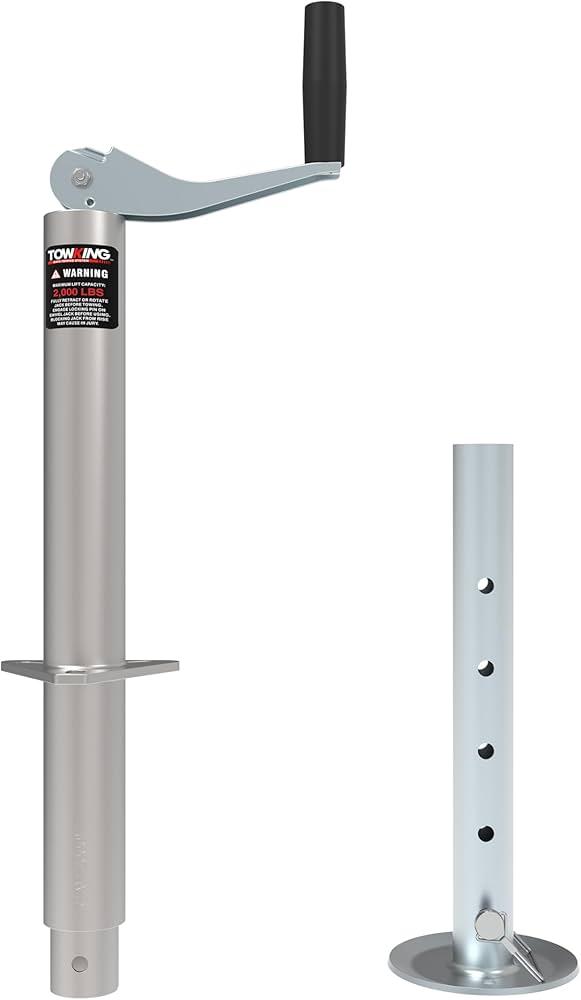 A Frame Trailer Jack with Drop Leg, 15" Vertical Travel, 2000 lbs, for RV, Trailer and More