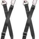 Adjustable Trailer Tie 2 Pack-Horse Trailer Nylon Strap TieAdjusted from 25 to 37 (Black)