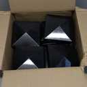 True 5x5 (127mm x 127mm) Plastic Pyramid Vinyl Fence Post Cap Black or White Multiple Quantities for True Actual 5" x 5" Vinyl Posts (24, Black)