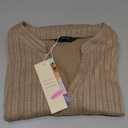 Dokotoo Womens Summer Short Puff Sleeves Blouses Shirts V Neck Cute Solid Knit Textured Casual Regular Fit Tops (Large, Light French Beige)