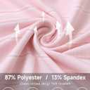 Rouen Polo Shirts for Men Dry Fit Performance Heather Stripe Golf Polo Moisture Wicking Lightweight Breathable Golf Shirts (Pink, XXXL)