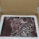 Real Luxurious Natural Marble Vanity Tray Genuine Marble Storage Tray for Home Decor Stone Tray for Bathroom/Kitchen/Vanity/Dresser,Plate Holder for Tissues, Candles, Towel (12" x 8" x 0.7")