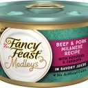 Purina Fancy Feast Medleys Beef & Pork Milanese with Carrots & Potatoes in Savory Juices - (Pack of 24) 3 oz. Cans (EXP 06/30/28)