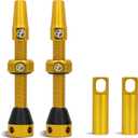 Thinvik Presta Tubeless Valve Stem 44/48/65/70/85mm,Super Light Alloy Presta Tubeless Valve Stem Kit for Tubeless Tires-2 Tubeless Valve Stem (with Aluminum Alloy Valve Cap) + Valve Core Removal Tool