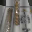 19.5" Knurled Brass Wall Sconces Set of 2, Black Gold Bathroom Vanity Light Fixtures with Water Ripples Glass Tube, Modern Lamp Lighting for Bedroom, Living Room, Hallway, Staircase, Mirror, Kitchen