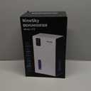 NineSky Dehumidifiers for Home, 95 OZ Water Tank, (1000 sq.ft) Dehumidifiers for Bathroom Bedroom Basement with Auto Shut Off,7 Colors LED Light(White)