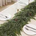 Artificial Cedar Garland,6 Feet Christmas Drooping Garland, Handmade Holiday Decoration