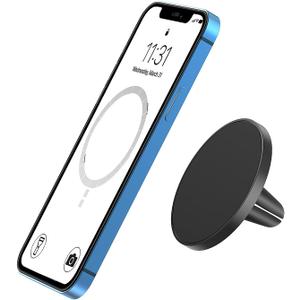 TechMatte MagGrip Car Vent Mount, Magnetic Air Vent Smartphone Holder for iPhone 17 16 15 14 13 12 Series