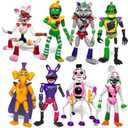 Toysvill 8 pcs Inspired by Game Five Night Toys | Ultimate Custom Night Collection | FNAF Action Figure [Withered Bonnie, Orville, Mangle, Gator, Happy Frog, Roxanne Wolf, Chica, and Music Man]