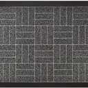 Grip Master Door Mat, Charcoal Stripes, 35inches X 23inches