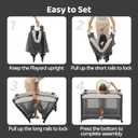 Pamo Babe Pack and Play with Bassinet, Portable Playard for Baby, 39.37 x 27.55 x 27.55 inches