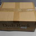 Dish Drying Rack - Large Dish Racks for Kitchen Counter, Expandable Dish Drainers with Cutlery Holder Stainless Steel Rustproof, Black