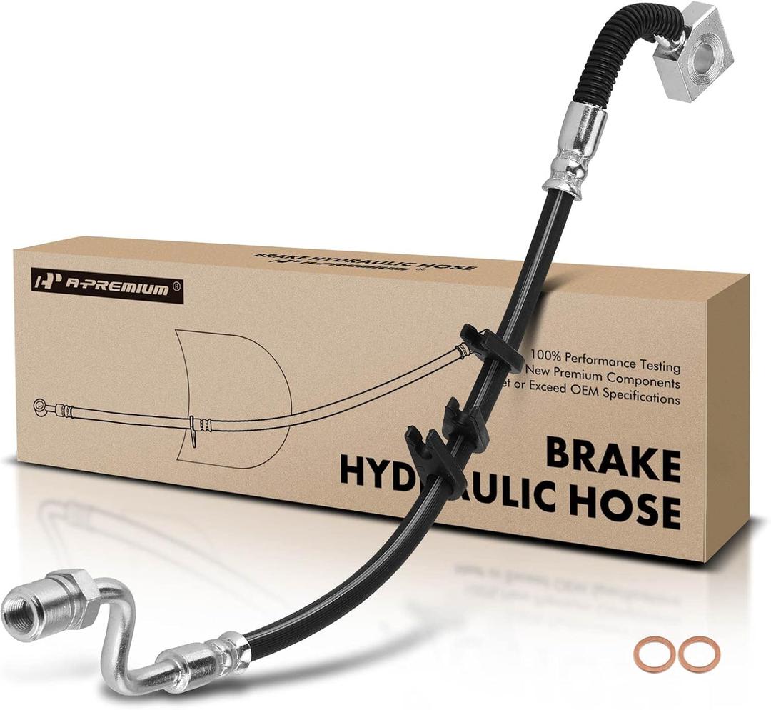 A-Premium Rear Passenger Brake Hydraulic Hose Compatible with Ford and Mercury Models - Freestar 2006-2007 3.9L 4.2L, Monterey 2006-2007 4.2L - Replace# 6F2Z2282AR