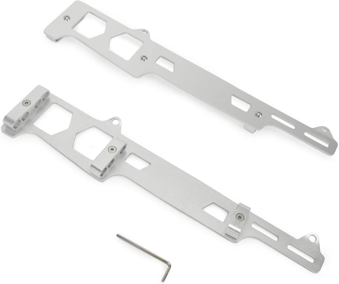 Linear Spark Plug Wire Looms Holders Brackets 4 Wire Compatible with Chevy Small Block SBC Engine (silver