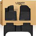 LASFIT Floor Mats for Hyundai Santa Cruz 2026 2025 2024 2023 2022, Custom Fit TPE All Weather Floor Liners 1st & 2nd Row Car Mats Accessories for Hyundai Santa Cruz 2022-2026, Black