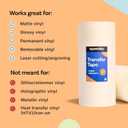 TapeManBlue Paper Transfer Tape for Vinyl, 12" x 300' Roll, Made in America, Premium Transfer Tape for Vinyl Graphics & Laser Cutting