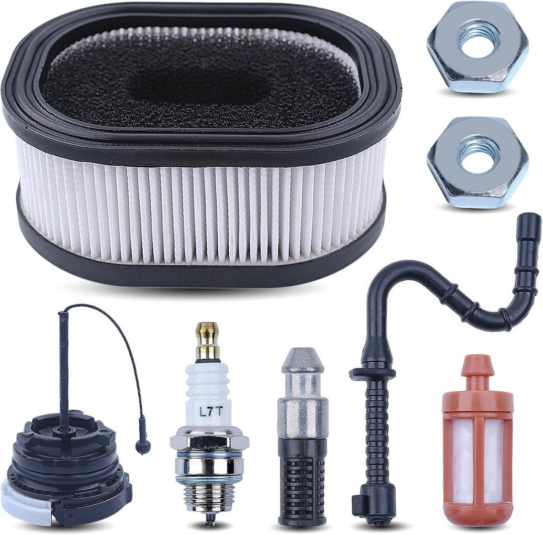 Air Filter Tune-Up Kit for Stihl MS441 MS460 MS660 066 064 046 044 088 MS440 Chainsaw, MS441 Air Filter Service Kit with Fuel Filter Line Bar Nut Gas Cap Parts Replace 0000 120 1654