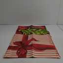 AVOIN colorlife Merry Christmas Let It Snow Joy Stripes Gift Box Red Throw Pillow Covers, 18 x 18 Inch Xmas Tree Holiday Cushion Case Decoration for Sofa Couch Set of 4