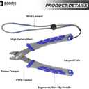 Booms Fishing Crimping Pliers Tool: 6.5in Crimper for Single Barrel - 300pcs Sleeves and Lanyard Included, XW41