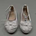 Kiderence Little Toddler Girls Dress Shoes Ballerina Ballet Flats Kids Mary Janes (Ck350 White), 9 Toddler