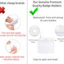 Durable & Heavy-Duty ID Badge Holders ~ Premium Quality, Clear Plastic, Waterproof & Dustproof ~ for ID Cards, Moms, Teachers, Tours, Events, Cruises & More (25 Pack, Horizontal) by Stationery King (Clear Small 2.5 X 3.74)