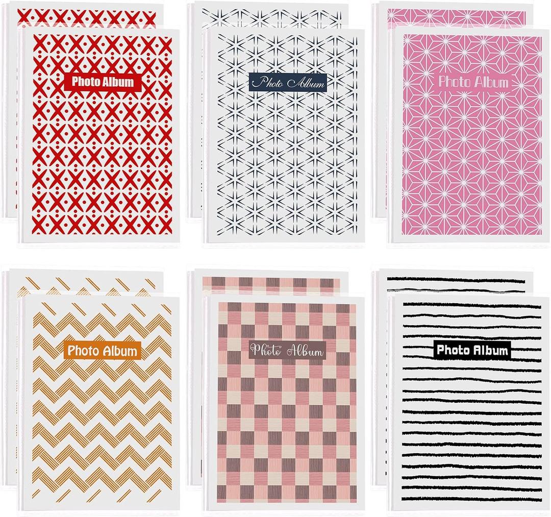 Sinmoe 12 Pcs Mini Photo Album 4x6 Hold 36 Photos Small Photo Book 4x6 Picture Book for Graduation Wedding Family Anniversaries Vacation with Removable Decorative Inserts(Multicolor,Fresh Style)