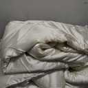 Satin Comforter Set Queen Beige Sheet Set Silk Like Bedding Set Silky Bed in a Bag 8 Pcs Pinch Pleat Bed Set Home Decor Luxury Hotel Silky Ruffle Comforters with 1 Cushion Cover