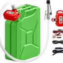 Nitigo Fuel Transfer Pump Electric With Auto-Stop Sensor Leak Protection, 3.2GPM 72" Long Hose Lithium Battery Rechargeable Portable Automatic Gas Can Pump, for Gasoline/Diesel/Kerosene/Water, Red