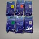 Labelwell 6-Pack TZe 12mm 0.47 Laminated Multi Color Compatible for P Touch Label Tape TZ TZe-231 131 431 531 631 for PTouch PT-H110 D210 D220 PT-H103W, Clear/White/Red/Blue/Yellow/Green