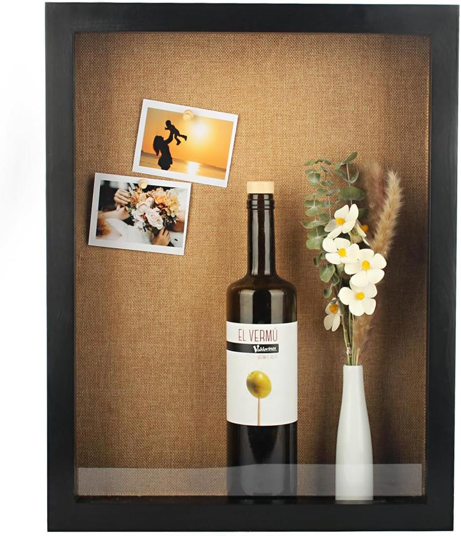 16x20 Extra Large Shadow Box, Super Deep Shadow Box Display Case with Magnetic Doorfor Displaying Photo Souvenir CollectionBlack