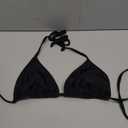 YIMISAN Women's Two Piece Floral Print Swimsuits Triangle Top Sexy Bikini Sets Low Waist Cheeky Bathing Suit Black Size D 