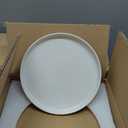 Plates and Bowls Sets, Scratch Resistant Dinnerware Sets for 8, 24 Pieces Porcelain Ceramic Dishware Dishes Set, Modern Stoneware Kitchen Dinner Set, Microwave and Dishwasher Safe, Cream White