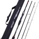Goture Travel Fishing Rods, 4 Piece Fishing Pole with Case/Bag, Casting/Spinning Rod,Ultralight Fishing Baitcasting Rod 7ft for Saltwater Trout, Bass, Walleye, Pike