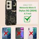 Shorogyt for Moto G Stylus 5G 2024 Wallet Case with Card Holder - Designer Constellation Kickstand Magnetic Clasp Back Flip Folio Leather Phone Cases for Women Men Girls