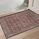 LUMI Washable Area Rug 8x10 for Living Room, Ultra Soft Stain Resistant Carpet with Non Slip Rubber Backing, NonShedding Low Pile Rugs for Bedroom, Dining Room, Indoor, Office