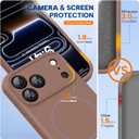 Miracase Magnetic for iPhone 17 Pro Case, Compatible with MagSafe, Integrated Silicone Camera Control Cover, 3.0mm Thicken Shockproof Drop Protection Phone Case for 17 Pro,Chocolate