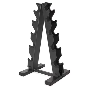 CAP A Frame-Style Dumbbell Stand, Black (Holds 5 pairs), 14" x 13" x 26"