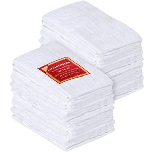 Utopia Kitchen White Flour Sack Towels [24 Pack - 28 x 28 Inch] 100% Cotton Tea Towels for Cleaning & Drying - Highly Absorbent Kitchen Dish Cloth
