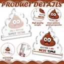 Equsion 12 Pcs Acrylic Awards Trophies Poop Emote Trophy Fun Award Gift Bulk Cute Funny Award Trophy Team Gifts Humorous Awards Prize for Events