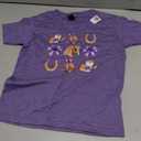Western Girl Country Rodeo Purple Cowgirl Horse Coquette Bow T-Shirt, M