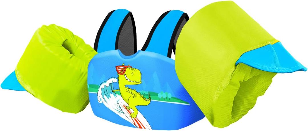 Chriffer Kids Swim Vest Life Jacket for 30-55 Pounds Boys and Girls, Toddler Floaties with Shoulder Harness Arm Wings for 2, 3, 4, 5, 6, 7 Years Old Baby