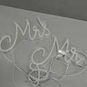 Mr and Mrs Neon Sign for Wedding 25 x 7 Inches Neon Light LED Backdrop Wall Decor USB Wedding Reception Decoration Gifts for Anniversary Engagement Banquet(Warm White)