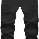 WaltZon Boy's Cargo Joggers Pants Youth Quick Dry Hiking Lightweight Pants for Sports Outdoor with Zipper Pockets (M/Long)