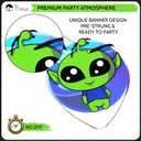 Pirese Alien Party Decorations, Alien Birthday Decorations, UFO Party Decorations | Space Birthday Decorations | Space Themed Party Decorations | Alien Birthday Banner | Alien Party Supplies | Area 51